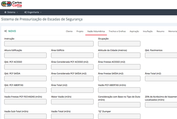 Sistema de Cálculo de Pressurização de Escadas